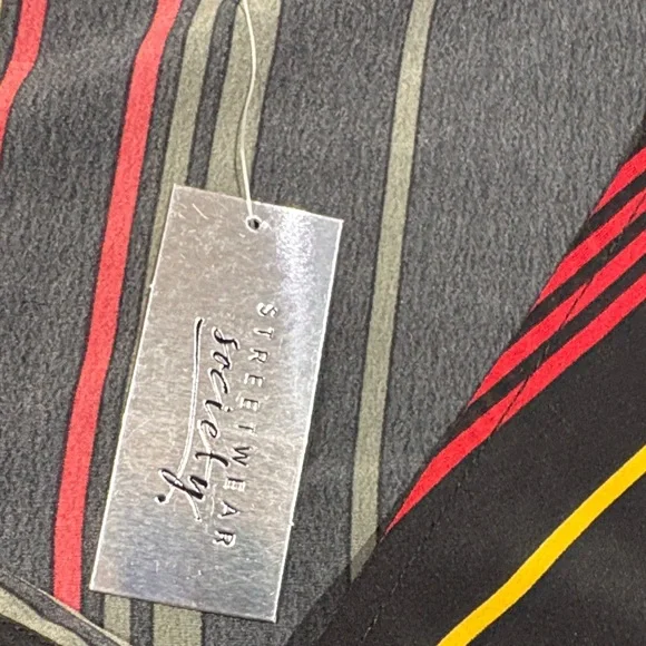 Streetwear Society Multicolor Striped Wrap Blouse - Picture 10 of 12